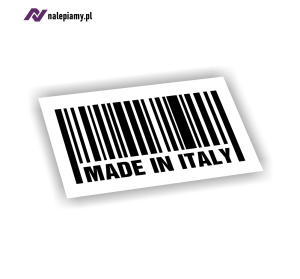 Naklejka MADE IN ITALY fiat alfa romeo abarth