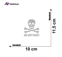 Naklejka kościotrup nie dotykać 6.jpg