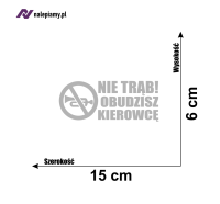 Naklejka nie trąb obudzisz kierowcę 6.jpg