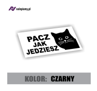 Naklejka pacz jak jedziesz kot 2.jpg