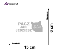 Naklejka pacz jak jedziesz kot 6.jpg
