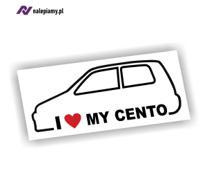 Naklejka I Love My Cinquecento cento fiat