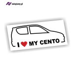Naklejka I Love My Seicento cento fiat