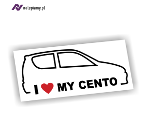 Naklejka I Love My Seicento cento fiat