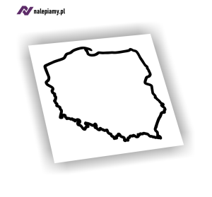 Naklejka Polska Kontur mapa Polski