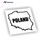 Naklejka Polska kontur POLAND