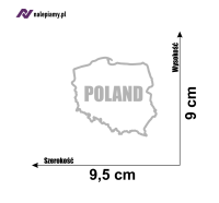Naklejka Polska kontur napis Poland 6.jpg