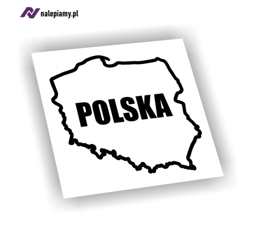 Naklejka Polska kontur napis Polska 1.jpg