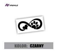 Naklejka nieskończoność łapka psa kota 2.jpg