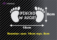 Naklejka na samochód dziecko w aucie stópki6.jpg