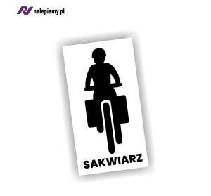 Naklejka Sakwiarz rower z sakwami