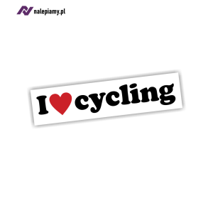 Naklejka I LOVE CYCLING naklejki na samochód auto!