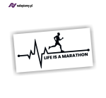 Naklejka LIFE IS A MARATHON biegacz bieganie