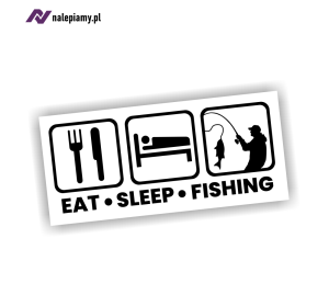 Naklejka EAT SLEEP FISHING wędkarstwo wędkarz