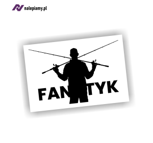 Naklejka FANATYK WĘDKARSTWA wędkarz