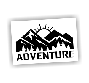Naklejka ADVENTURE góry 
