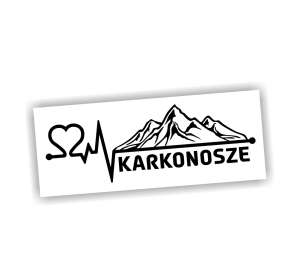 Naklejka KARKONOSZE serce linia życia puls