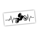 Naklejka LINIA ŻYCIA CROSS enduro motocykl