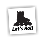 Naklejka LET'S ROLL łyżworolki rolki rolkarz