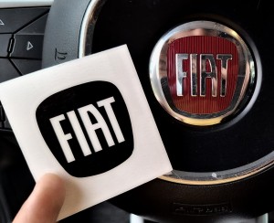 Naklejka na kierownicę Fiat Tipo czarna