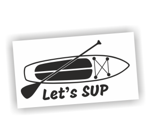 Naklejka LET'S SUP deska paddle board