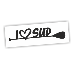Naklejka I LOVE SUP deska paddle board