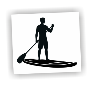 Naklejka DESKA SUP mężczyzna paddle board