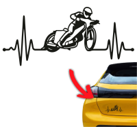 naklejka na samochód motocykl żużlowy linia życia żużel puls