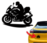 Naklejka MOTOCYKL TURYSTYCZNY motocyklista kufry