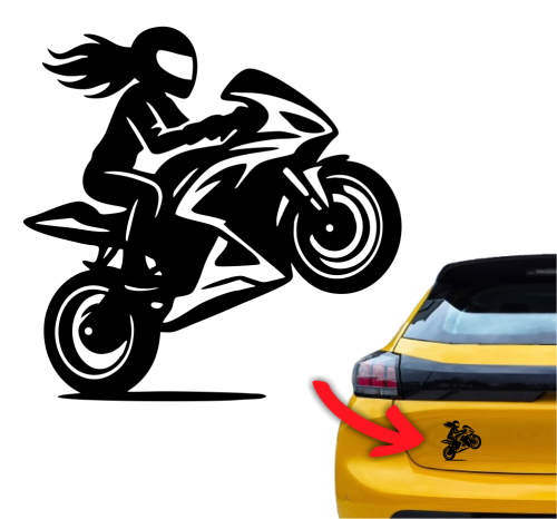Naklejka ścigacz motocykl kobieta dziewczyna 1.jpg