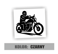 Naklejka na samochód motocyklista motocykl chopper 3.jpg