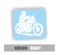 Naklejka na samochód motocyklista motocykl chopper 5.jpg