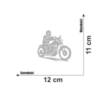 Naklejka na samochód motocyklista motocykl chopper 7.jpg