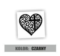 Naklejka na samochód serce krzyż chrześcijaństwo