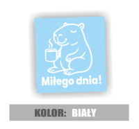 Naklejka na samochód kapibara miłego dnia 5.jpg