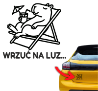 Naklejka na samochód wrzuć na luz kapibara 1.jpg