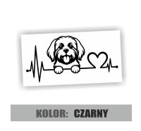 Naklejka na samochód Linia życia pies SHIH TZU 3.jpg