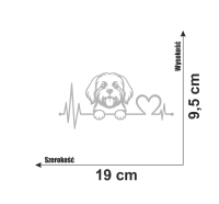 Naklejka na samochód Linia życia pies SHIH TZU 5.jpg