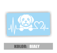 Naklejka na samochód Linia życia pies SHIH TZU 3a.jpg