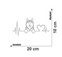 Naklejka Linia życia pies siberian husky 5.jpg