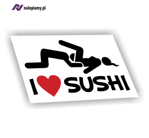 Naklejka I love Sushi 