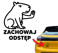 Naklejka zachowaj odstęp kapibara 1.jpg