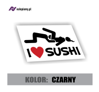 Naklejka na samochód I love SUSHI2.jpg