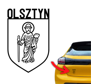 Naklejka HERB OLSZTYNA warmia olsztyn kocham