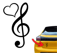 Naklejka klucz wiolinowy serce nuty muzyka 1.jpg