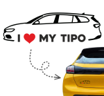 Naklejka I LOVE MY FIAT TIPO kombi sw