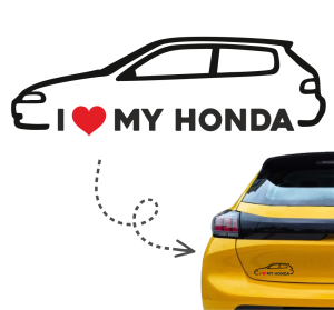 Naklejka I LOVE MY HONDA civic V eg6