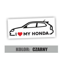 Naklejka I love My Honda Civic VI 3.jpg