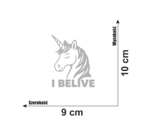 Naklejka na samochód jednorożec i belive 7.jpg