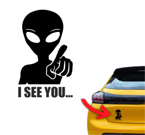 Naklejka KOSMITA alien ufo I see you